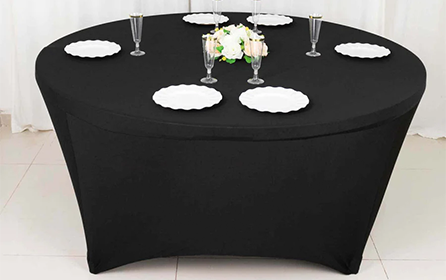Tight fit spandex table cover look